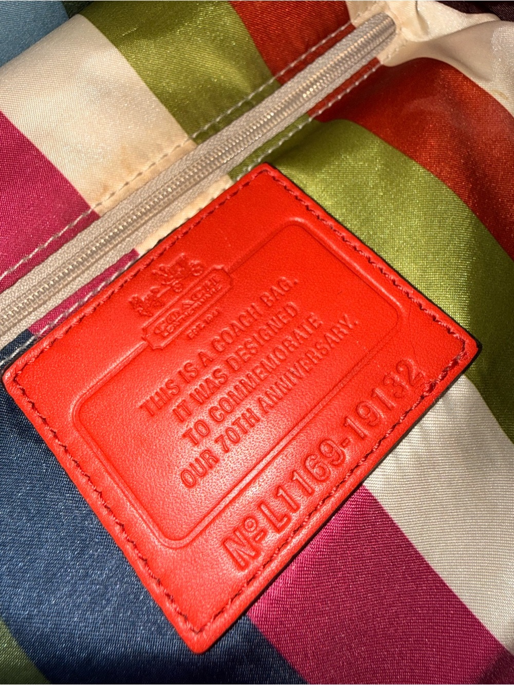 Coach 70th Anniversary Willis Legacy Bag Vermillion Red Orange 19132 - Picture 14 of 17